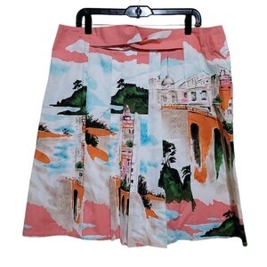 GoodClothes Collection Women Pink Multicolor Graphic Print Skirt Size 16